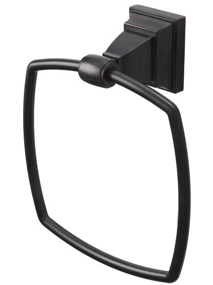 Stratton Towel Ring in Tuscan Bronze.